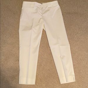 NWT Ann Taylor Cotton Crop Pants in White